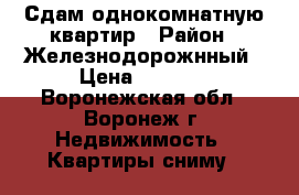 Сдам однокомнатную квартир › Район ­ Железнодорожнный › Цена ­ 8 000 - Воронежская обл., Воронеж г. Недвижимость » Квартиры сниму   
